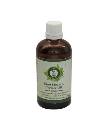 R V Essential Pure Linseed Carrier Oil 30ml (1.01oz)- Linum Usitatissimum (100% Pure and Natural Cold Pressed) 1.01 Fl Oz (Pack of 1)