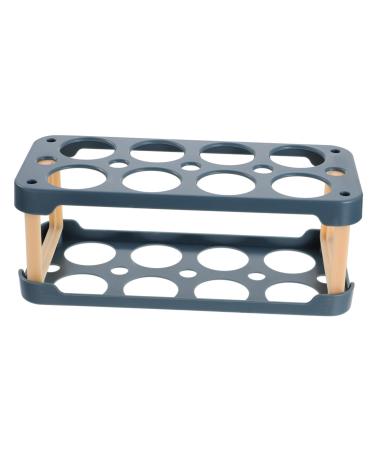 COLLBATH Box Egg Carton Eggs Plastic Stand Plastic Pallet Egg Storage Case Refrigerator Crisper re-usable Blue 22.3X10.1X8.9CM