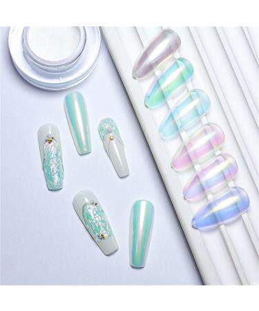 Manicure Magic Mirror Powder Set - Moonlight Powder Aurora Powder and Ice Transparent Powder - Nail Art Accessories - Buy Online on GoSupps.com