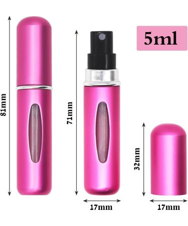 Wendergo Perfume Atomiser Refillable Perfume Bottle 5ML Mini Perfume Spray Bottle Portable Empty Travel Bottle for Handbag Purse Pocket Luggage (rosered) Purple - Buy Online on GoSupps.com