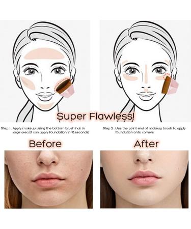 VICKSONGS Flawless Foundation Brush with Storage Box - Super Soft Multifunctional Makeup Brush for Liquid Cream Concealer - Pink - Buy Online on GoSupps.com