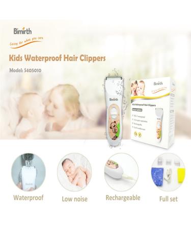 Kids Cordless Hair Clipper Set - Waterproof, Rechargeable, Quiet - CE RoHS Certified (White) - Buy Online on GoSupps.com