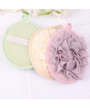 LEORX Loofah Sponge 6pcs Shower Pouf Exfoliating Mesh Bath Scrubber with Hand Strap - Buy Online on GoSupps.com