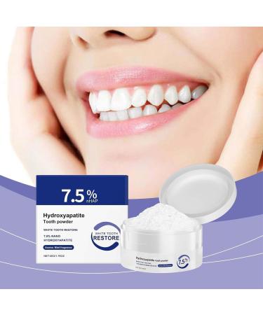 Hydroxyapatite Tooth Powder 7.5% Nano Hydroxyapatite Powder for Teeth Teeth Restoration Mineral Powder Deep Cleaning Care Tooth Powder for Enamel Protection & Tooth Strengthening (1) - Buy Online on GoSupps.com