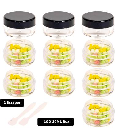 10ml Black Jars with Lids - Set of 10 Empty Cream & Lip Balm Jars for DIY - International Shipping - Buy Online on GoSupps.com