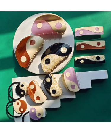 Hair Accessories Yin Yang Hair Clips For Girlfriend Punk Goth Vintage Hairpins Hair Embellishments Aesthetic Presents Large S Large Black - Buy Online on GoSupps.com