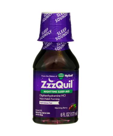 ZzzQuil Nighttime Sleep Aid - Liquid - 6 oz Pack of 6