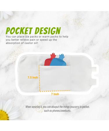 Reusable Organic Castor Oil Pack Wrap with Velcro - Detox Kit for Liver Health | Eco-Friendly & Adjustable - Buy Online on GoSupps.com