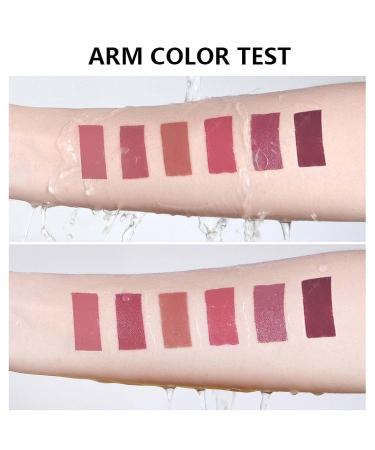 DAGEDA 6-Piece Wine Lip Tint Set | Long-Lasting Waterproof Matte Lipstick Stain | 6 Velvety Liquid Colors | Non-Stick Cup Makeup Gift Kit for Women (Color B) - Buy Online on GoSupps.com