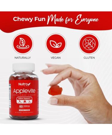 Apple Cider Vinegar Gummies - Delicious Cleaning Vinegar with Beetroot & Pomegranate Taste - 60 Count for Home Use - Buy Online on GoSupps.com