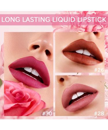 evpct Peony Flower Liquid Matte Lipstick - B-Set03 - Pack of 6 - Buy Online on GoSupps.com