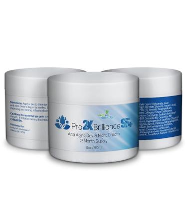 Pro 2x Brilliance SF Cream - Anti Aging Day & Night Skin Firming Cream for Wrinkle Reduction & Hydration - 2 Month Supply - Buy Online on GoSupps.com
