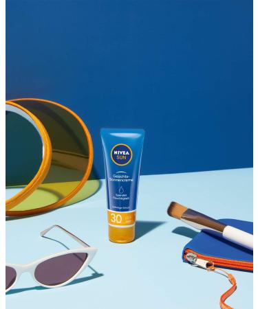 NIVEA SUN Protection & Care Facial Sun Cream SPF 30 - Instant Moisturizer for Face Neck & D collet (Pack of 2) - 50 ml - Buy Online on GoSupps.com