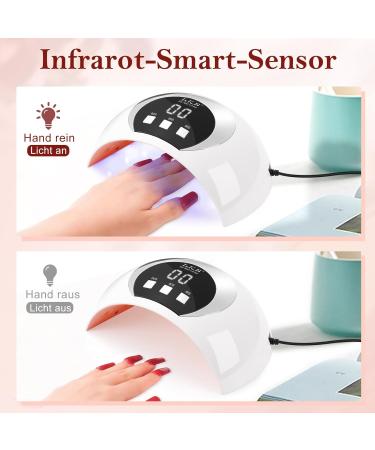 Buy LKE 54W UV Nail Lamp - Portable LED Nail Dryer with LCD Display 3 Timers & USB Charging for Gel Nails - Buy Online on GoSupps.com
