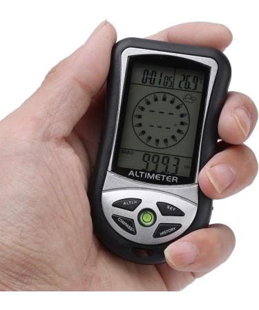 Digital Compass 8 in 1 Multi-Functional LED Outdoor Altimeter Barometer Thermometer Weather Forecast Clock - Buy Online on GoSupps.com