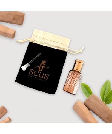 Sandal Fragrance for Men & Women Woody Earthy Concentrated Perfume oil Long Lasting Fragrance Non-Alcoholic (Parfum 12ml with Velvet Pouch) - Buy Online on GoSupps.com