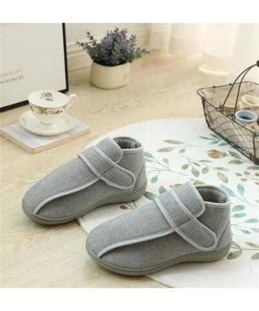 fohapfam Women's Adjustable Orthopedic Wide Width Walking House Slippers - Grey - M Medium - Buy Online on GoSupps.com