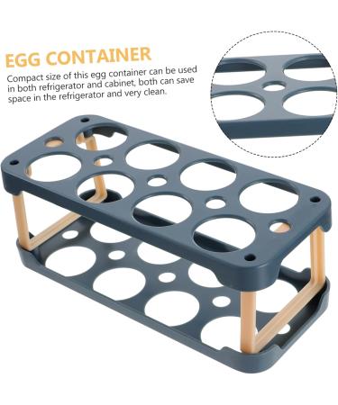 BUGUUYO Box Egg Carton Eggs Egg Holder Portable Drawers Food Refrigerator Egg Tray Shelf Side Door re-usable Blue 22.3X10.1X8.9CM - Buy Online on GoSupps.com