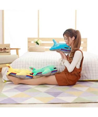 TOYANDONA Green Airplane Shaped Kids Doll Plush Pillow - 40*40cm - Buy Online on GoSupps.com