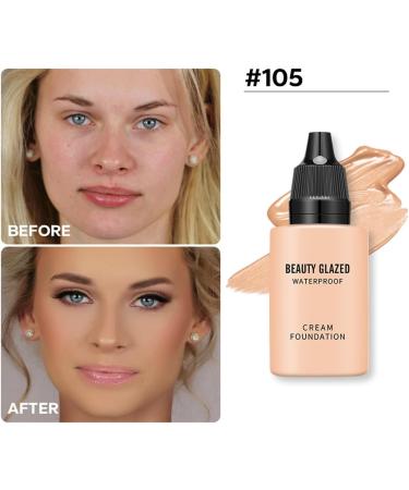 Beauty Black Matte Long Lasting Liquid Foundation Dark Concealer High Coverage Liquid Foundation (Size : 105) - Buy Online on GoSupps.com