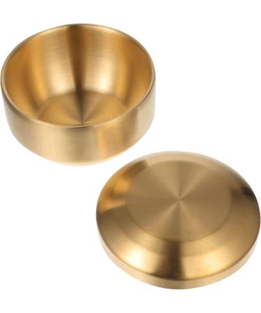 High-Quality Stainless Steel Shaving Soap Bowl with Lid - Housoutil Rice Shell Design for Men | Ideal for Home & Bathroom Use - Buy Online on GoSupps.com