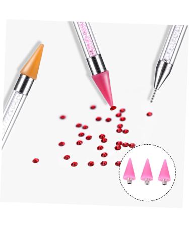 Healeved 9 Pcs Manicure Dotting Tools Studs Picker Wax Heads Wax Rhinestone Picker Wax Pencil for Rhinestones Wax Rhinestones Picker Dual Diy Jewel Picker Dotting Pen Point Acrylic Pink - Buy Online on GoSupps.com