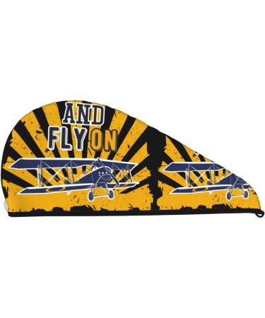 Buy Keep Calm and Fly On Microfiber Hair Towel | Soft Super Absorbent Coral Velvet Wrap for Long Curly & Thick Hair - Quick Dry Hair Cap for Women - Buy Online on GoSupps.com