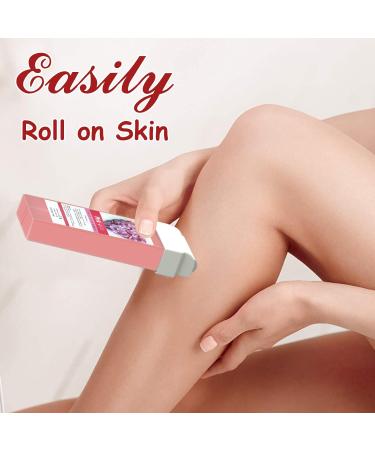 2023 New Roll on Wax Rose Hair Removal Kit - 4 Pack Cartridges with Strips and Wax Wipes - Leg, Arm, Underarm Depilatory Waxing Set - Buy Online on GoSupps.com