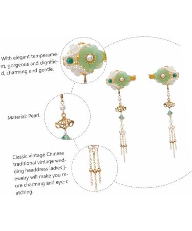 minkissy 2 Pairs Tassel Hair Clip Hanfu Headband Clips for Hair Accessories Antique Chinese Hair Pins Asian Hair Accessories Chinese Flower Hair Clips Chignon Pin Kimono Pearl Flowers Miss - Buy Online on GoSupps.com