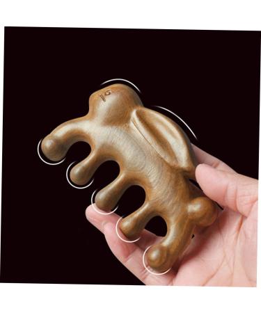 Frcolor Green Sandalwood Massage Comb - 5-Sty Wooden Scalp Massager for Women | Portable Meridian Cams - Buy Online on GoSupps.com