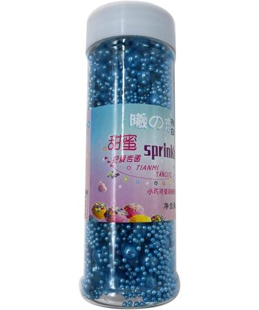 Sprinkles Edible Navy Rolay Blue Pearl Sugar Candy Cupcake Cake Topper 120g/ 4.2oz Decorative Glitter Sprinkle Mix for Baking Cake and Cookie Decorating (Starry sky blue) - Buy Online on GoSupps.com