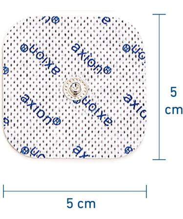 20 Electrodes Compatible with COMPEX TENS EMS Pads 5x5cm - Button Connection 3.75mm | axion Brand Quality - Buy Online on GoSupps.com