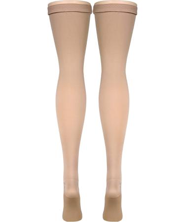 Truform Surgical Stockings 18 mmHg Compression - Thigh High Closed Toe for Men & Women - Beige X-Large (Pack of 2 - Buy Online on GoSupps.com
