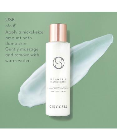 CIRCCELL Mandarin Cleansing Milk - Hydrating & Brightening Face Cleanser for All Skin Types | Anti-Aging & Makeup Remover with Fruit Extracts - Buy Online on GoSupps.com