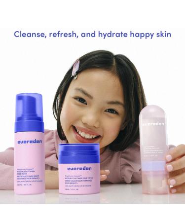 Evereden Kids Multi-Vitamin Hydrating Face Mist Face Wash & Kids Face Cream Set: Clean Vegan and Multivitamin-Rich Kids Skin Care Set for 6 & up - Moisturize Nourish Protect & Refresh - Buy Online on GoSupps.com