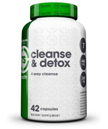 Top Secret Nutrition Cleanse & Detox 7-Day Formula Dietary Supplement Colon and Liver Cleansing Blend with Prebiotics and Probiotics for Men and Women (42 veggie caps)