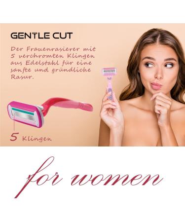 Buy Gentle Cut 5-Fold Women's Shapers - Ideal for Daily Wet Shaving - Easy Blade Change & Gentle Efficient Shave - Perfect for the Modern Woman | International Shipping Available - Buy Online on GoSupps.com