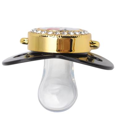 Silicone Baby Pacifier with Clips - Bling Pacifier for 6-18 Months - Black | International Shipping - Buy Online on GoSupps.com