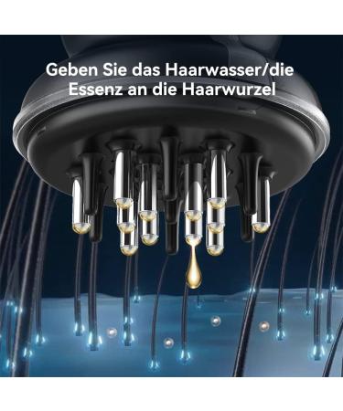 2-in-1 Scalp Massager & Hair Applicator Bottle - Kimairay Root Comb for Hair Treatment & Essential Oils - Black - Buy Online on GoSupps.com