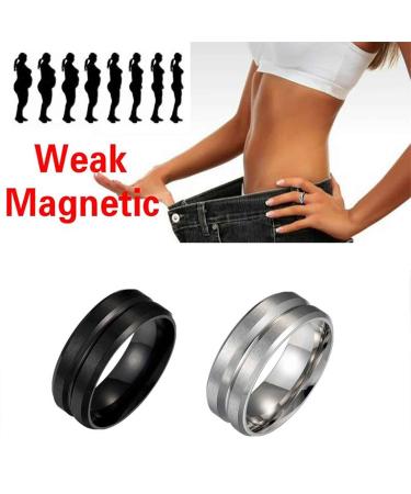 Magnetic Field Therapy Rings for Detox & Weight Loss | Elegant Lymphatic Drainage Magnet Rings for Men & Women - 14 Silver - Buy Online on GoSupps.com