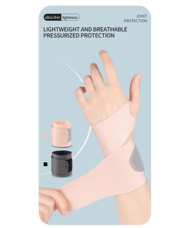 CURELIX Ultra Thin Wrist Brace for Carpal Tunnel Relief | Adjustable & Breathable Support Wraps for Tennis & Work | Pain Relief | Beige (Pairs - Buy Online on GoSupps.com