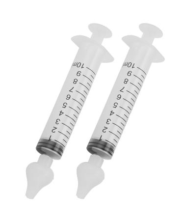 Nasal Irrigator 10ml Professional Syringe Baby Nasal Irrigator Portable Nose Cleaner Rinsing Device Sinus Rinse System Nose Cleaner Quick Rinse Device for Infant (2 10ml)