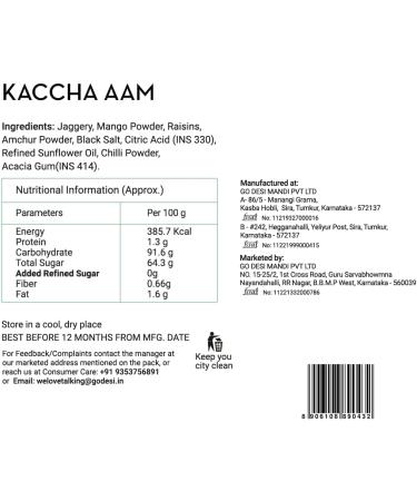 Holy Hut Kaccha Aam | 40 Pieces | Aam Candy | Fruit Snacks | Sour Candies | Lollipop | Raw Mango Candy | Chatpata Masala | 320 Gm - Buy Online on GoSupps.com