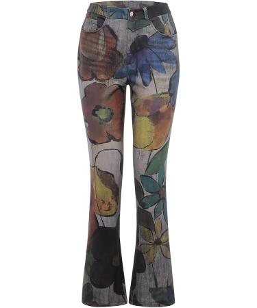 Beshionljs Women Long Running Pants with Pockets - Gold Print, High Waist XX-Large Sweatpants - Buy Online on GoSupps.com