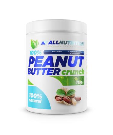 ALLNUTRITION Peanut Butter - Peanut Butter Crunchy - 100% Roasted Peanut Butter - Sugar-free Peanut Butter - Suitable for Vegans and Ketos - Low Calorie - 1kg