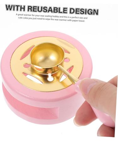 Tofficu Victory Melts Wax Warmer Set | Spoon & Hollowed Wax Seal Tools | Aluminum Alloy Pink 4x4x4cm - Perfect for Wax Melting - Buy Online on GoSupps.com