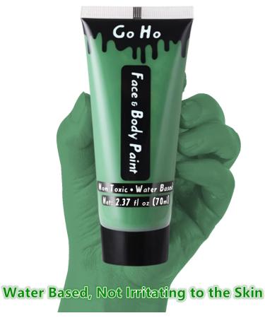 Go Ho Green Cream Face Body Paint - Water Based 2.37 Oz (70ml) for Adults & Children | SFX Cosplay, Halloween, St. Patrick's Day - Buy Online on GoSupps.com