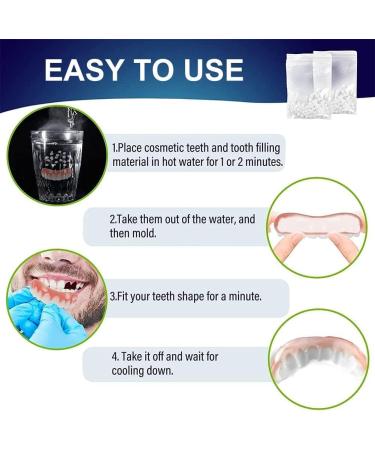 Care Spring Removable Upper and Lower Dentures 1 Pair Fake Replacement Teeth DIY Cosmetic Denture Veneer Perfect Smile Teeth Whitening Veneers for Adults - Buy Online on GoSupps.com