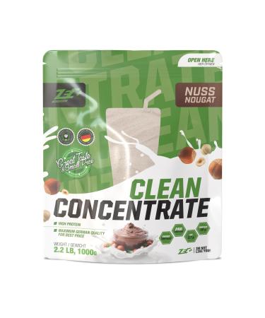 Zec+ Nutrition Clean Concentrate 1000 g Nut Nougat flavour Whey protein powder