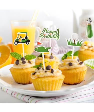 HOKPA Golf Cupcake Toppers 36Pcs Golf Shoes Bag Ball Carts Lawn Cupcake Picks for Birthday Baby Shower Sports Theme Party Decoration - Buy Online on GoSupps.com